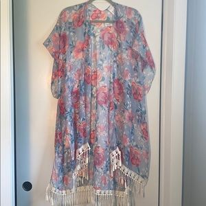 Floral Kimono or Swim Coverup